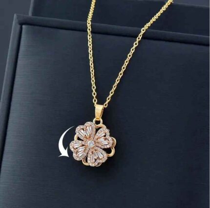 Çelik Gold Dönen Kolye