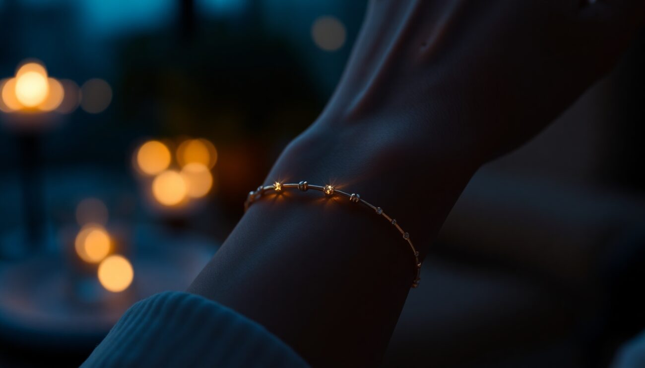 Ajda Bilezik Nedir? İnce Bir Çizginin Moda Evrenine Sızış Hikâyesi 33 stone set ajda bilezik elegant night glow evening editorial shot on 1 1