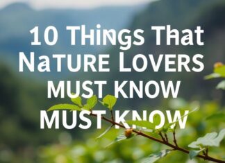 Doğa Sevgililerinin Mutlaka Bilmesi Gereken 10 Şey 10 Things That Nature Lovers Must Know