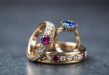 Renkli Taşlar ile Eşsiz Evlilik Yüzükleri Unique Wedding Rings with Colorful Stones