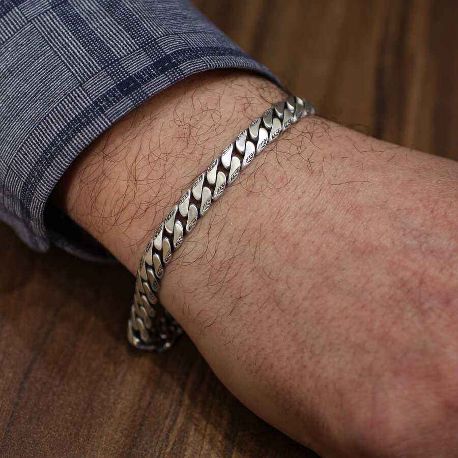 erkek gümüş bileklik