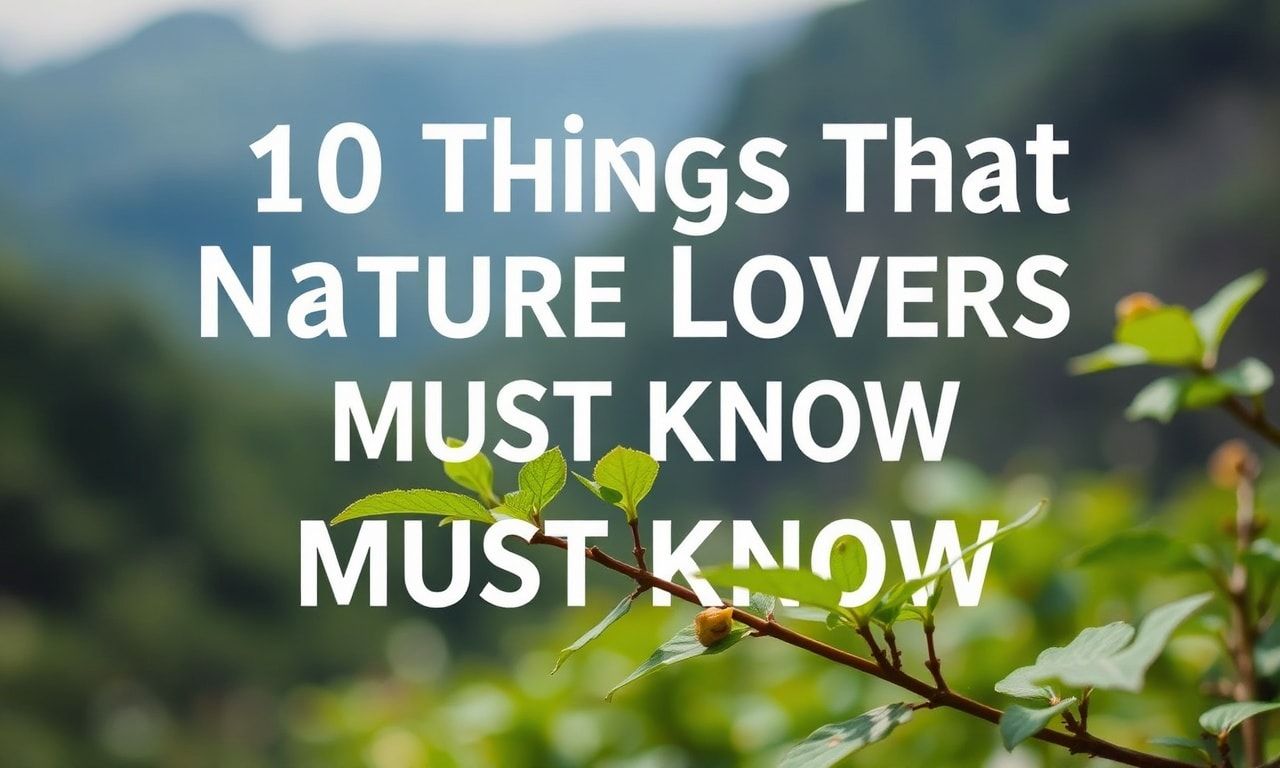 Doğa Sevgililerinin Mutlaka Bilmesi Gereken 10 Şey