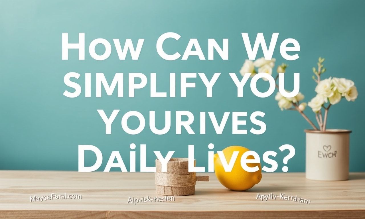 Günlük Hayatımızı Nasıl Kolaylaştırabiliriz?