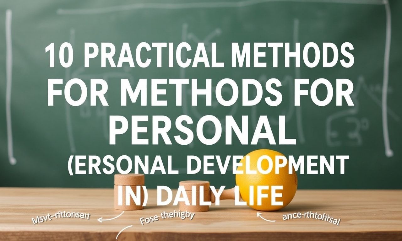 Günlük Yaşamda Kişisel Gelişim İçin 10 Pratik Yöntem